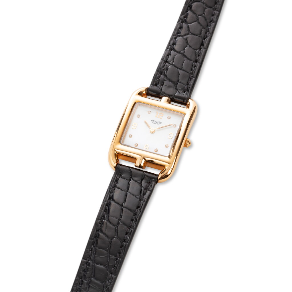 View full screen - View 1 of Lot 480. Pink Gold, Diamond and Mother of Pearl Cape Cod Watch 31mm Small Model .