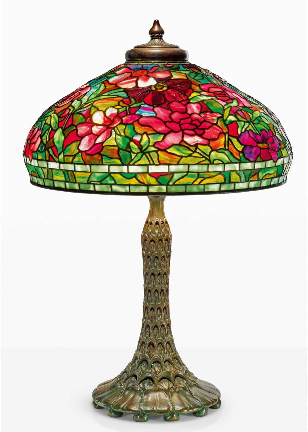 View full screen - View 1 of Lot 5. TIFFANY STUDIOS | "PEONY" TABLE LAMP.
