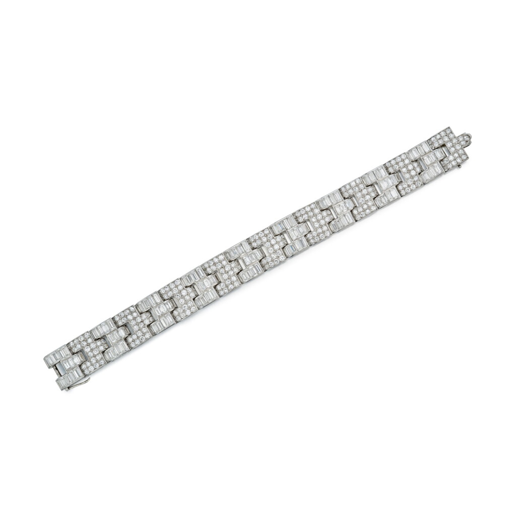 View full screen - View 1 of Lot 15. Diamond Bracelet, France.