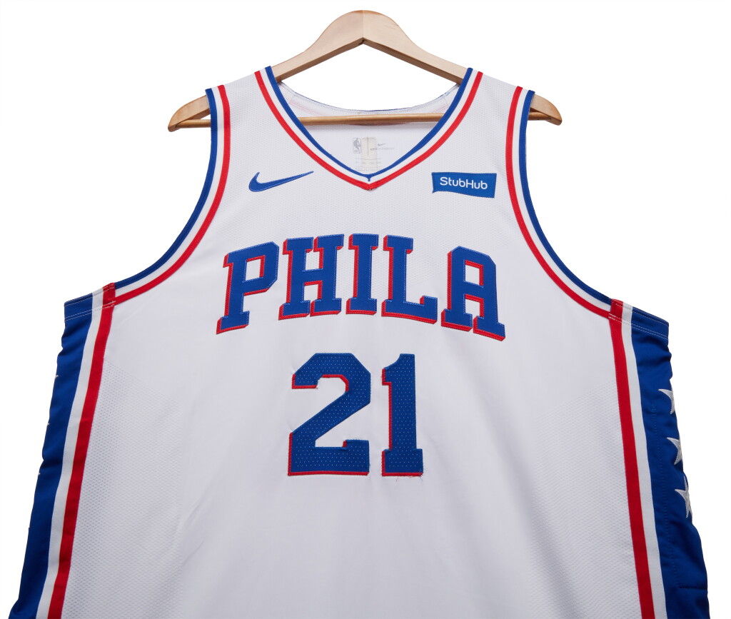 View full screen - View 1 of Lot 61. Joel Embiid Philadelphia 76ers 2020-2021 Game Worn Association Edition Jersey | 38 Points .