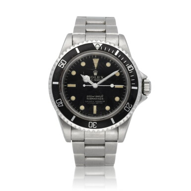 View full screen - View 1 of Lot 14. Submariner, Ref. 5512 | A stainless steel wristwatch with bracelet | Circa 1965.