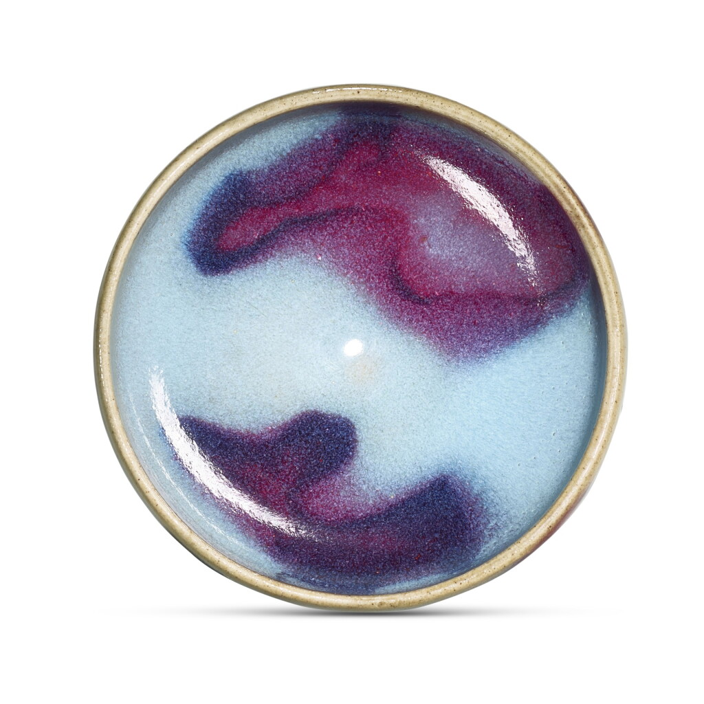 View full screen - View 1 of Lot 3634. A superb Junyao purple-splashed bubble bowl Northern Song dynasty | 北宋 鈞窰天藍紫斑小盌.