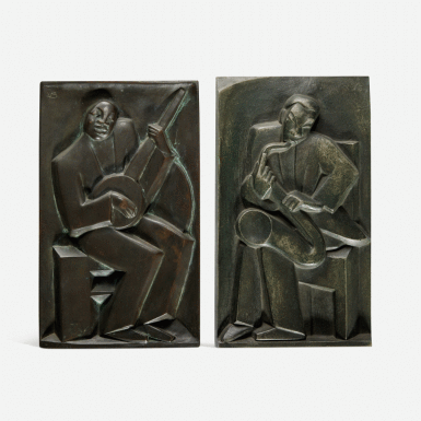 View full screen - View 1 of Lot 104. Pair of Art Deco Plaques.