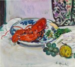 Lobster on a Blue Plate
