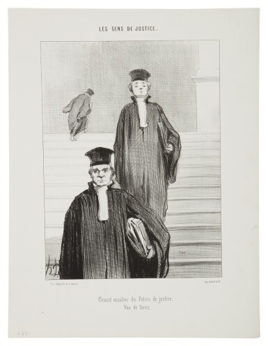 View full screen - View 1 of Lot 91. Grand Escalier du Palais de Justice, vue de face (Delteil 1372).