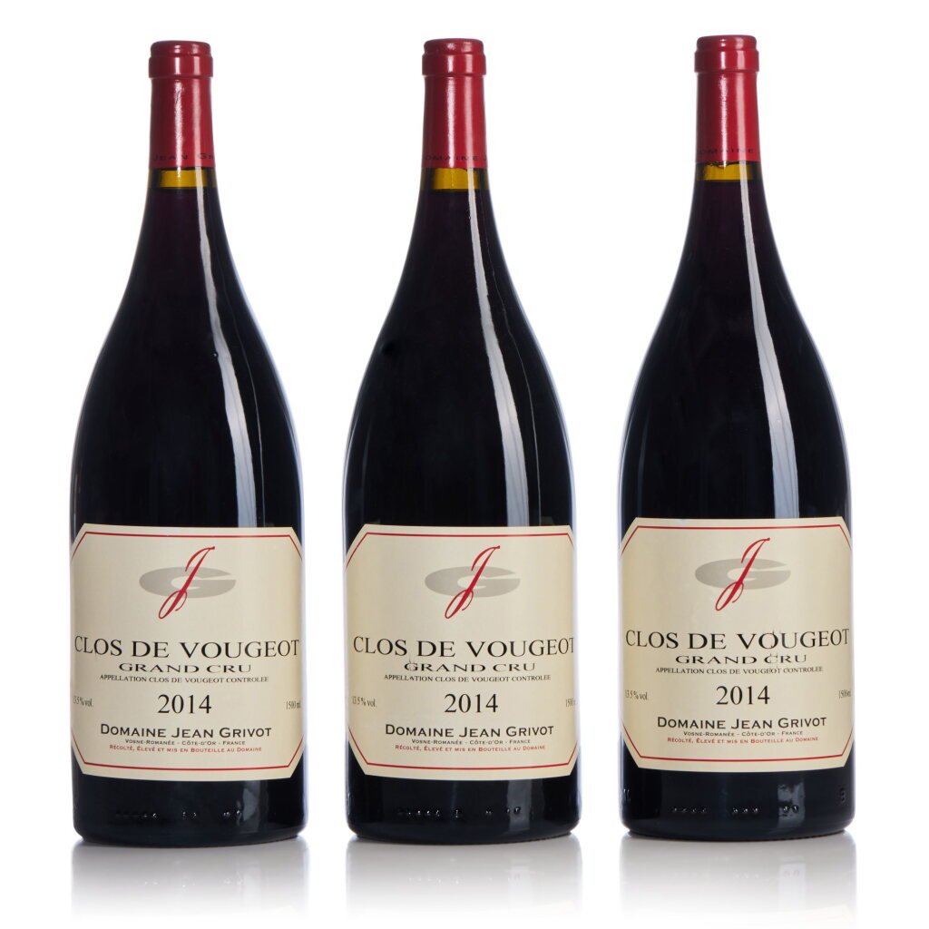 View full screen - View 1 of Lot 156. Clos de Vougeot 2014 Jean Grivot (3 MAG).