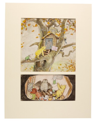 View full screen - View 1 of Lot 251. SHEPARD | "A Very Grand Thing - The Trouble at Owl's House", ink and watercolour.