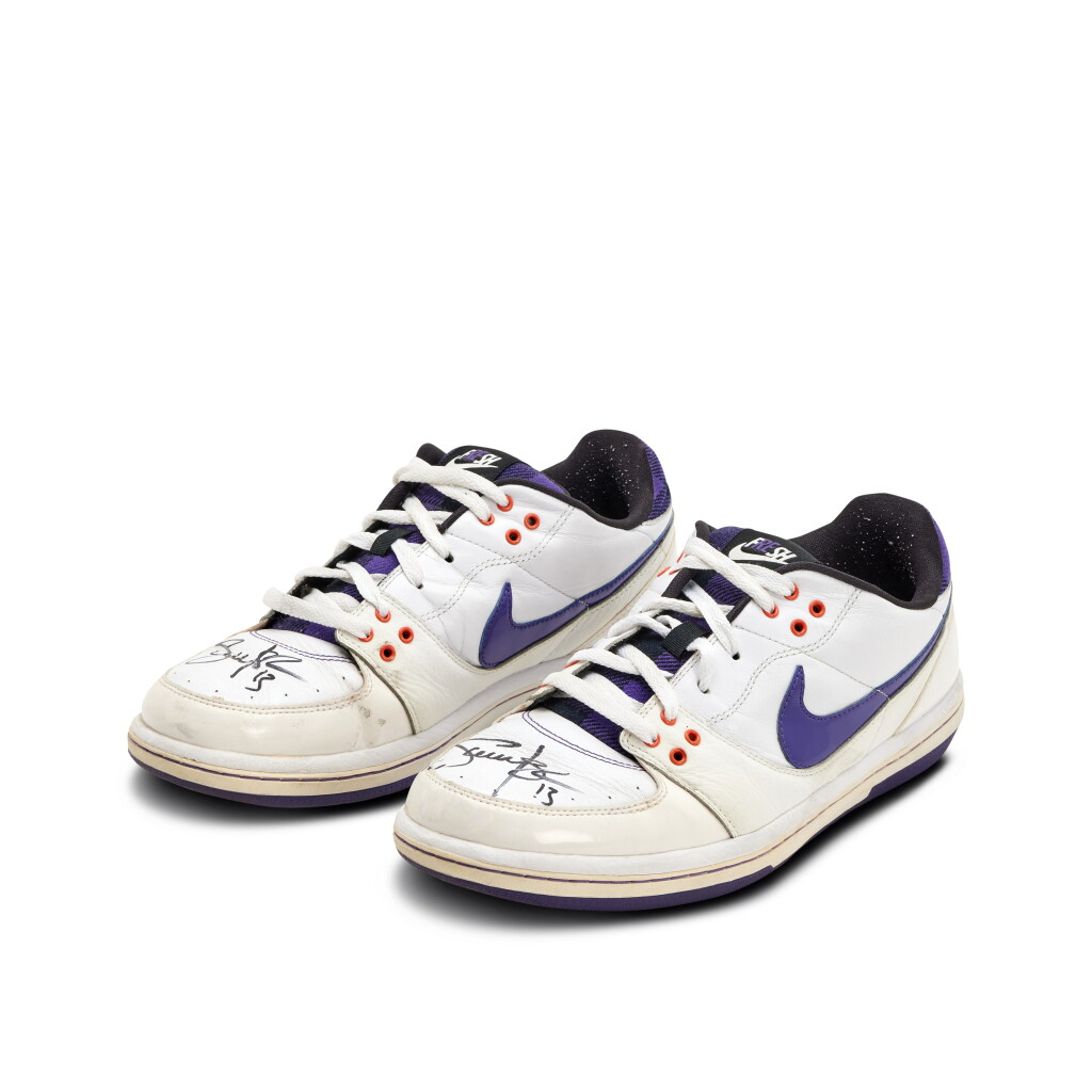 View full screen - View 1 of Lot 29. Steve Nash Phoenix Suns 2009-2010 Game Worn and Dual-Signed Sneakers | Matched to 2 Games.