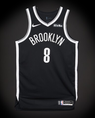 View full screen - View 1 of Lot 14. Egor Dёmin Brooklyn Nets 2025-2026 Game Worn Icon Edition Jersey | 2nd Career Game .