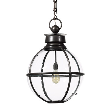View full screen - View 1 of Lot 83. A PATINATED BRASS 'MORTON' GLOBE LANTERN BY JAMB, MODERN.