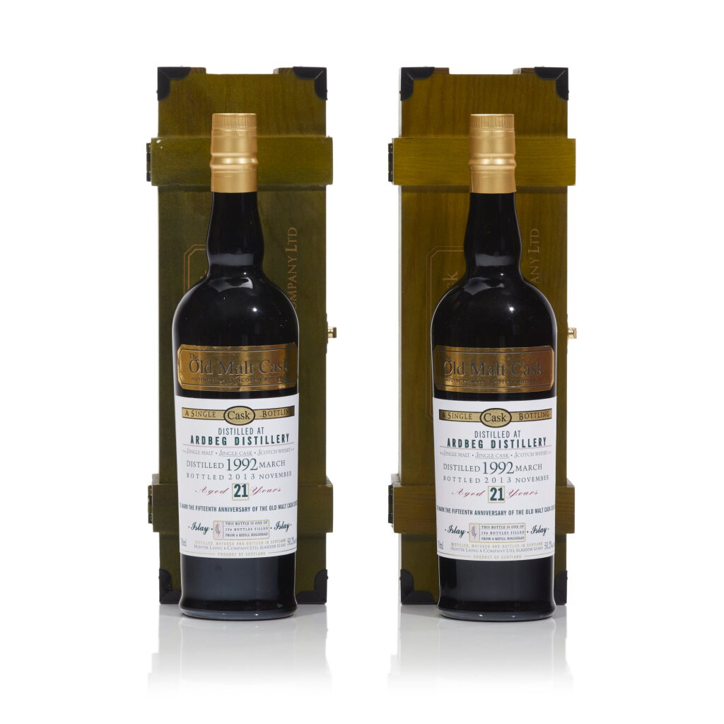 View full screen - View 1 of Lot 146. Ardbeg Hunter Laing Old Malt Cask 15th Anniversary 21 Year Old 50.2 abv 1992 (2 BT70).