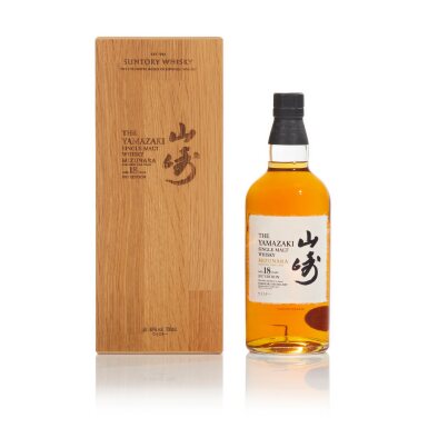 View full screen - View 1 of Lot 468. The Yamazaki 18 Year Old Mizunara Cask 2017 Edition 48.0 abv NV (1 BT70).
