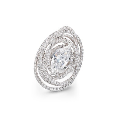 View full screen - View 1 of Lot 302. Diamond Ring | 2.54克拉 欖尖形 D色 內部無瑕鑽石 戒指.