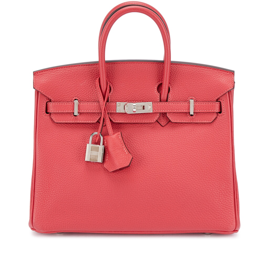 View full screen - View 1 of Lot 611. Rouge Pivoine Togo Birkin 25 Palladium Hardware, 2015.