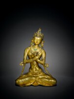 A Gilt Copper Alloy Figure of Vajradhara, Tibet, 15th/16th Century