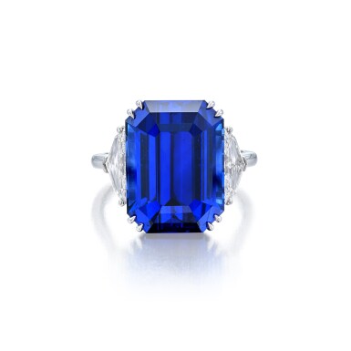 View full screen - View 1 of Lot 186. Sapphire and Diamond Ring.
