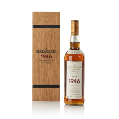 View full screen - View 1 of Lot 39. The Macallan Fine & Rare 56 Year Old 44.3 abv 1946 .