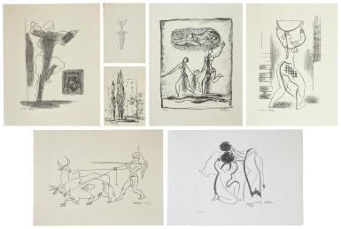 View full screen - View 1 of Lot 60. Untitled (Set of 5 Lithographs and 2 Drawings).
