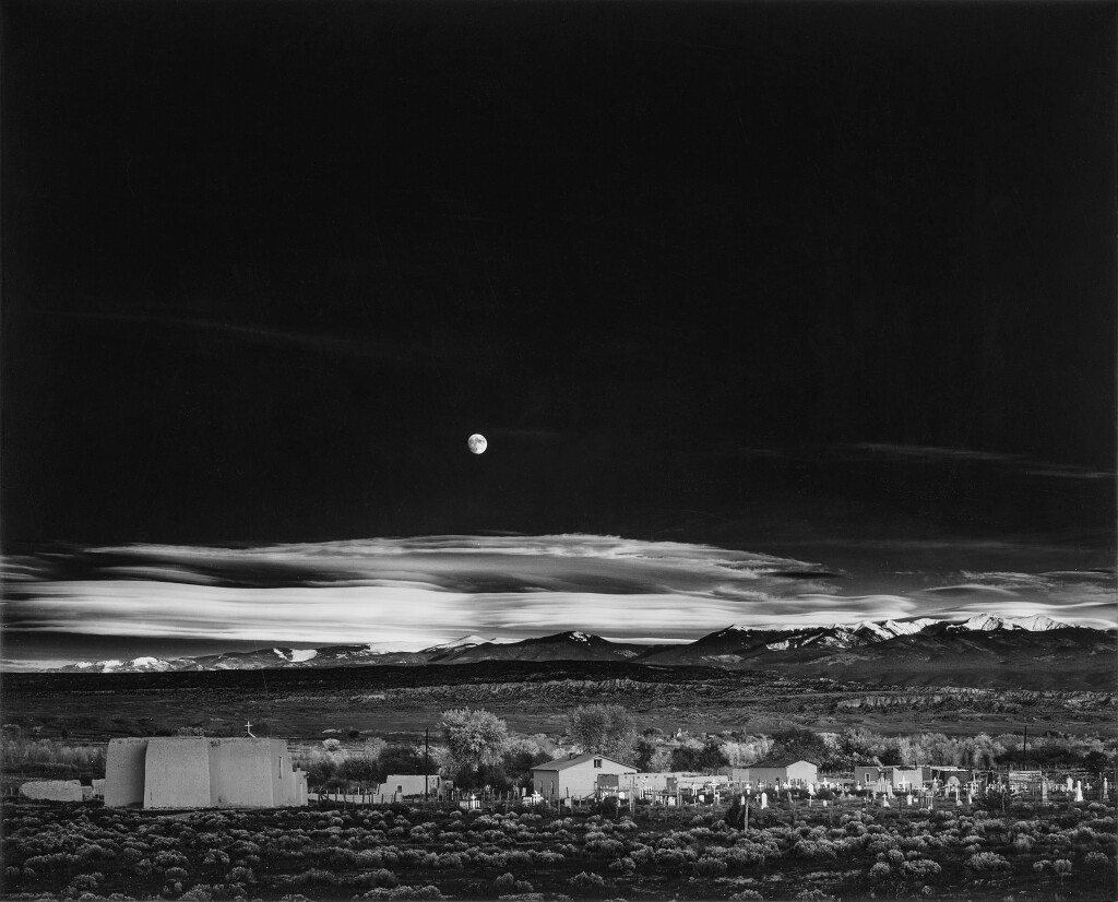 View full screen - View 1 of Lot 51. 'Moonrise, Hernandez, New Mexico'.