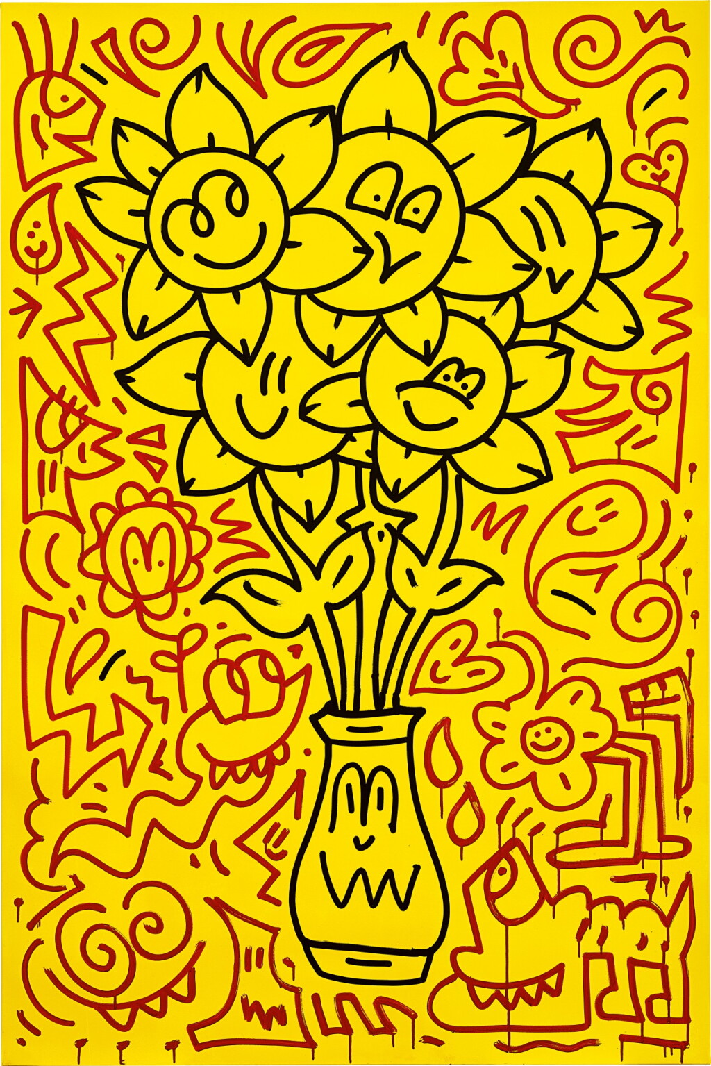 View full screen - View 1 of Lot 514. Mr Doodle | Sunflower Doodles 向日葵.