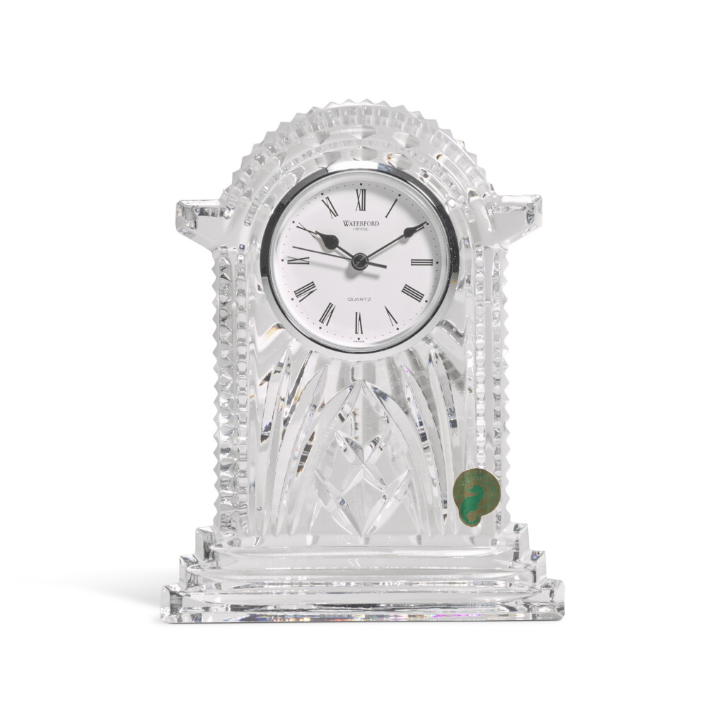 View full screen - View 1 of Lot 1784. A Waterford Crystal moulded-glass mantel timepiece, Ireland, 20th century.