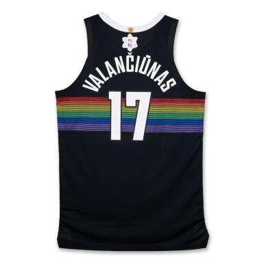 View full screen - View 1 of Lot 37. Jonas Valančiūnas ‘Christmas Day’ Denver Nuggets 2025-2026 Game Worn City Edition Jersey.