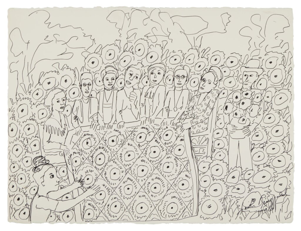 View full screen - View 1 of Lot 154. Study After Sunflowers Quilting Bees At Arles.