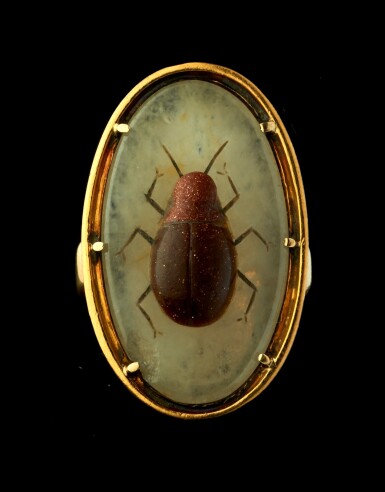 View full screen - View 1 of Lot 78. Attributed to Friedrich Ludwig Hoffmann (active circa 1760s), German, Bayreuth or Berlin, circa 1760 | Cameo with a Beetle.
