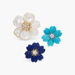 Three Gem-Set and Diamond ‘Rose de Noël’ Brooches