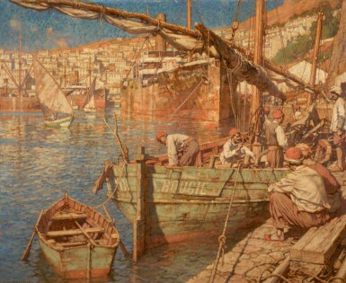 View full screen - View 1 of Lot 61. CHARLES MURRAY PADDAY | The Harbour at Bougie, Algeria.