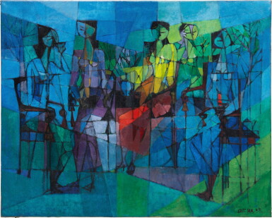 View full screen - View 1 of Lot 936. But Mochtar 博特·莫克塔 | Five Seated Women 五位坐姿女子.