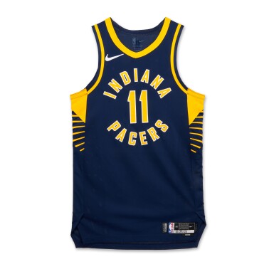 View full screen - View 1 of Lot 32. Bruce Brown Indiana Pacers 2023-2024 Kia NBA Tip-Off Game Worn Icon Edition Jersey .