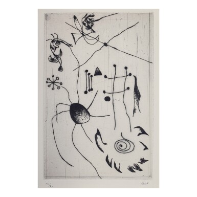 View full screen - View 1 of Lot 35. JOAN MIRÓ | SÉRIE NOIRE ET ROUGE: ONE PLATE (D. 32).