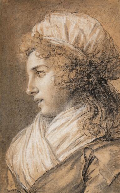 View full screen - View 1 of Lot 8. Profile Portrait of the Duchesse de Polignac.