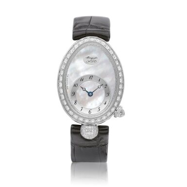 View full screen - View 1 of Lot 8850. Reine de Naples, Reference 8928 | A white gold and diamond-set wristwatch with mother-of-pearl dial, Circa 2010 | 寶璣 |Reine de Naples 型號8928 | 白金鑲鑽石腕錶,備珠母貝錶盤,約2010年製.