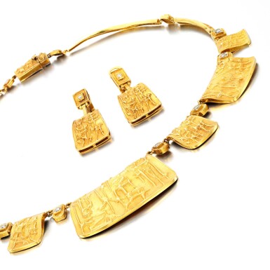 View full screen - View 1 of Lot 176. Diamond demi-parure.