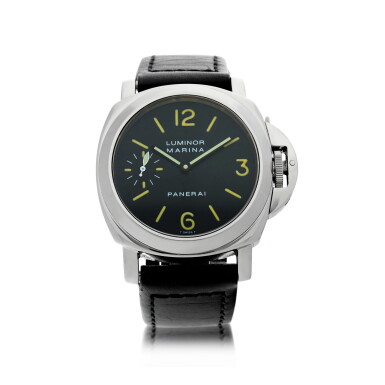 View full screen - View 1 of Lot 60. LUMINOR MARINA A STAINLESS STEEL CUSHION SHAPED WRISTWATCH, CIRCA 1998.