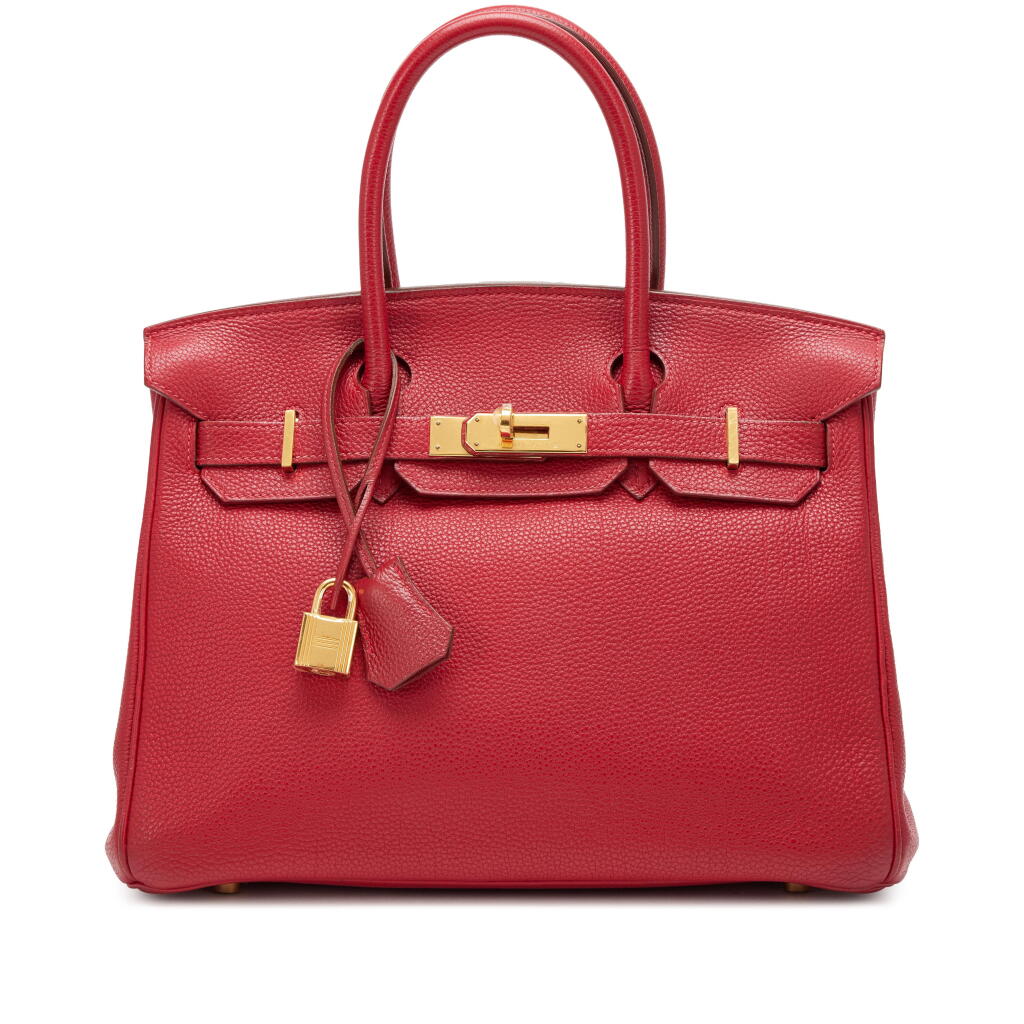 View full screen - View 1 of Lot 40. Rouge Casaque Togo Birkin 30 Gold Hardware, 2001.