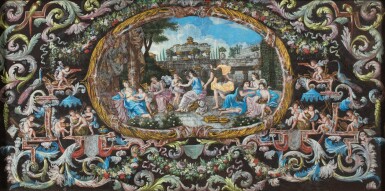 View full screen - View 1 of Lot 507. Fan design: Scène Galante.