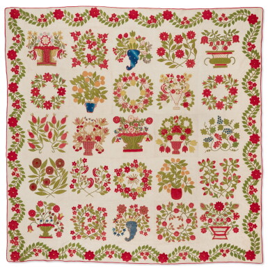View full screen - View 1 of Lot 115. An Album Quilt, Baltimore, Maryland, circa 1850.