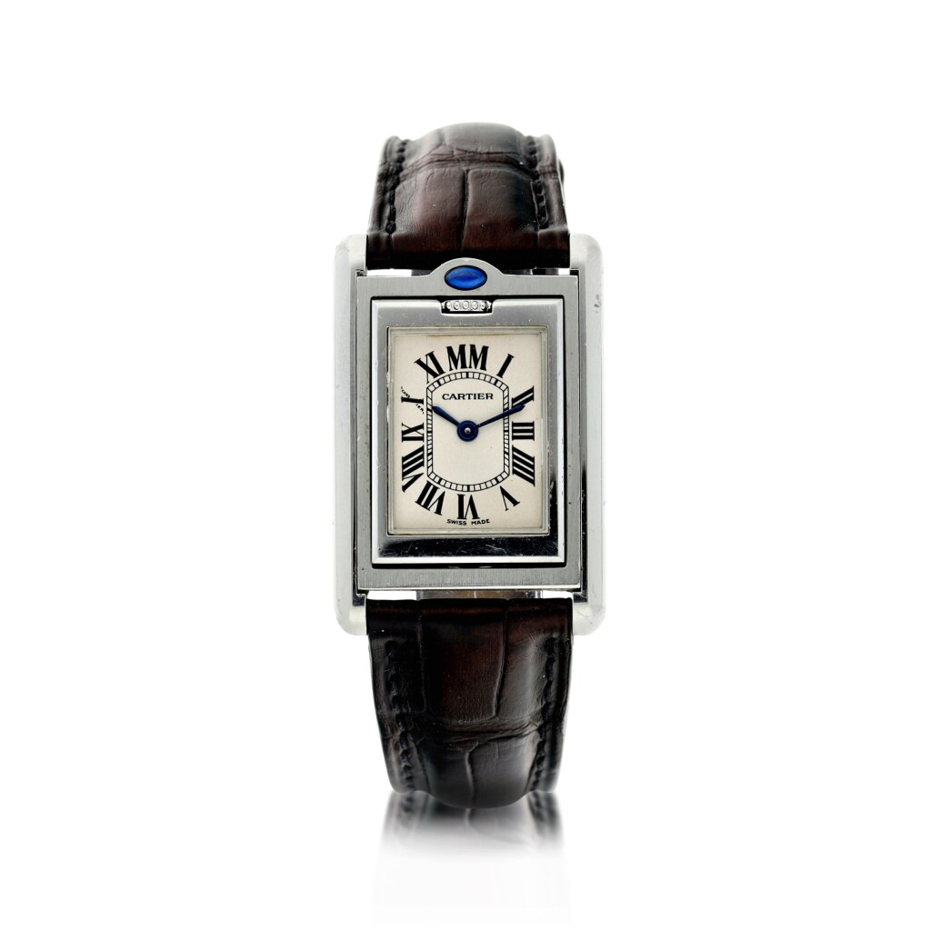 View full screen - View 1 of Lot 28. REFERENCE 2386 TANK BASCULANTE A STAINLESS STEEL REVERSIBLE RECTANGULAR WRISTWATCH, NUMBERED 209 OUT OF 365 PIECES, CIRCA 1999.