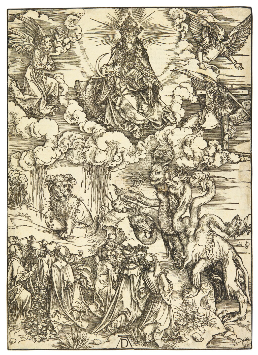 View full screen - View 1 of Lot 36. The Beast with Two Horns like a Lamb (B. 74; M., Holl. 175).