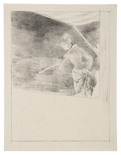 View full screen - View 1 of Lot 163. EDGAR DEGAS | SINGER AT A CAFÉ-CONCERT (DELTEIL 53; ADHÉMAR 33; REED & SHAPIRO 26).
