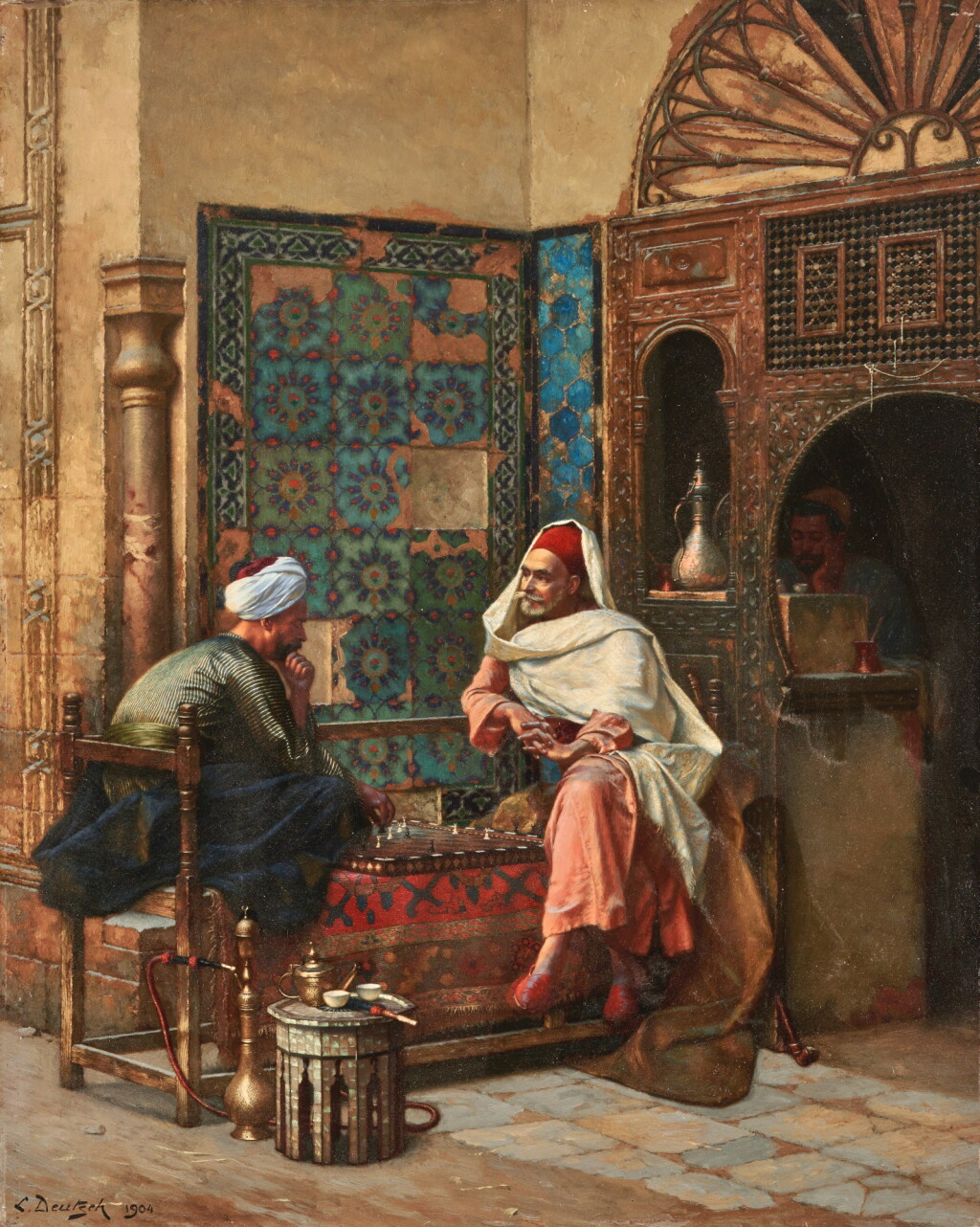 View full screen - View 1 of Lot 5. LUDWIG DEUTSCH | THE CHESS PLAYERS.