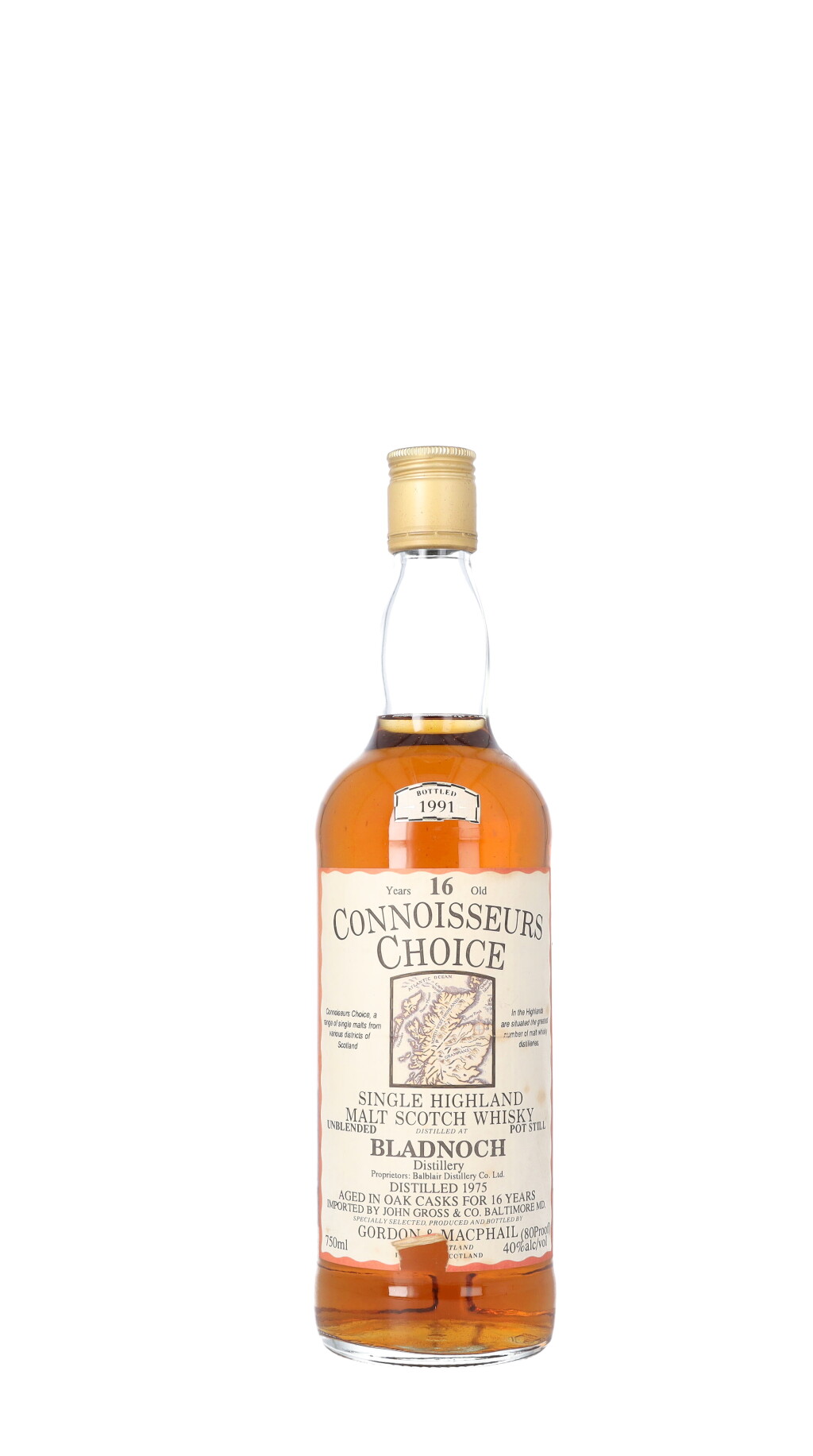 View full screen - View 1 of Lot 5332. Bladnoch Gordon & MacPhail Connoisseurs Choice 16 Year Old 40.0 abv 1975 (1 BT75).