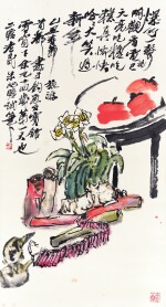朱屺瞻 歲朝清供 | Zhu Qizhan, New Year Offerings