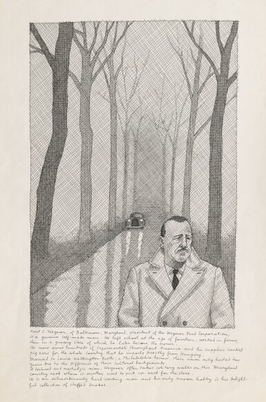 View full screen - View 1 of Lot 148. Kurt C. Wegener marchant le long d’une route, un soir d’hiver.