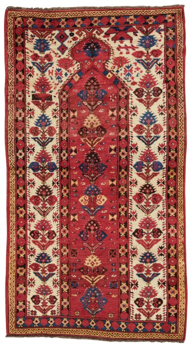 View full screen - View 1 of Lot 309. A BESHIR PRAYER RUG, MIDDLE AMU DARYA REGION, TURKESTAN.
