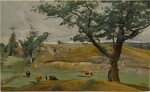 JEAN-BAPTISTE-CAMILLE COROT | COLLINES ET PÂTURES DES ENVIRONS DE SAINT-LO