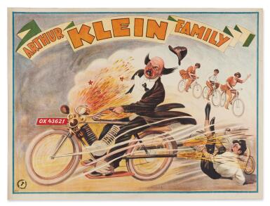 View full screen - View 1 of Lot 390. Klein, Arthur | Berlin motorcycle clown and bicycle acrobats.